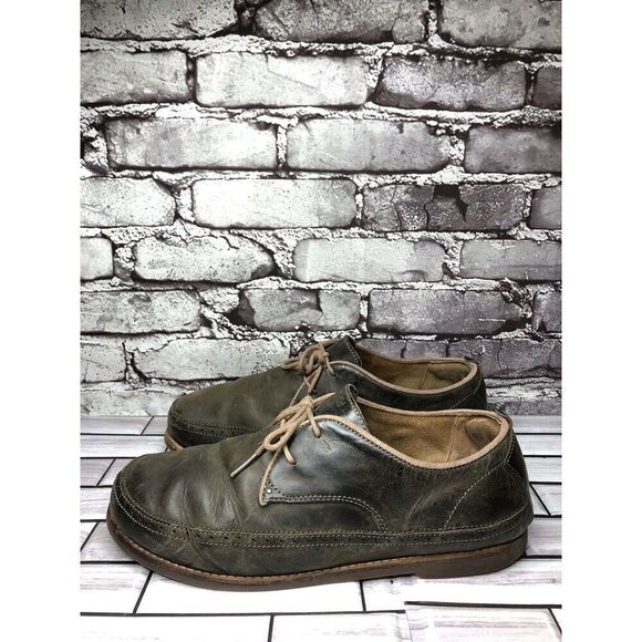 Olukai Honolulu Lace Olive Green Leather Casual Oxfords Shoes Men’s Sz 10.5M US main image 15